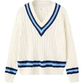 Mango Jersey 'LEAGUE' crema / navy / azul claro
