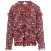 IZIA Cárdigan crema / lila / rojo / rojo anaranjado