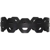 Haute Cuir Cinturón 'Hexagonal Cutout Belt' negro