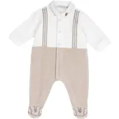 Chicco Pijama entero/body beige oscuro / blanco