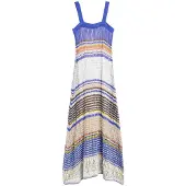 Desigual , Vestido Punto Largo, Mujer, Azul, S