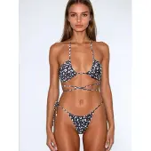 Flavia Valentini Bikini 'Roma Bikini Set - Black Leopard' negro moteado