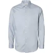 Selected Camisa crema / azul claro