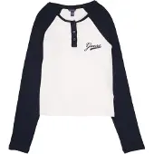 GUESS Camiseta navy / blanco