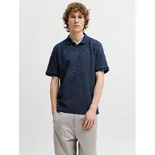 Jack & Jones Camiseta 'JJEAUSTIN' azul oscuro / blanco