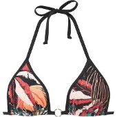 Sunseeker Top de bikini verde oscuro / albaricique / negro / blanco