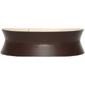 Haute Cuir Cinturón 'Slim Sablier Corset Belt' marrón oscuro