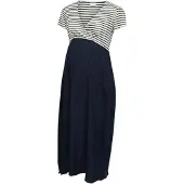 Mamalicious Vestido 'MLJoelle Tess' azul oscuro / blanco