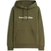 Tommy Hilfiger Sudadera ecru / oliva / rojo fuego