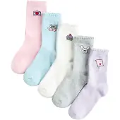 Cool Club Calcetines azul claro / verde claro / lila claro / rosa claro / blanco