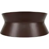 Haute Cuir Cinturón 'Rounded Hourglass Corset Belt' marrón oscuro