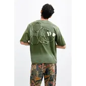 Desigual , Camiseta Disney Estampada, Hombre, Algodon, Verde, M