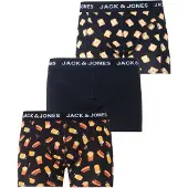 Jack & Jones Calzoncillo boxer 'JACKEVIN FOOD' cognac / amarillo / negro / blanco