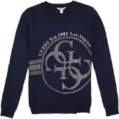 GUESS Jersey navy / blanco