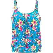 LASCANA Top de tankini azul / amarillo claro / jade / rosa