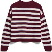 Armedangels - Women's Merinaa Striped Knit Sweater - Jerséis size S, rojo