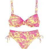 Venice beach Bikini amarillo / rosa