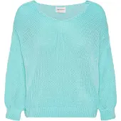 Americandreams Jersey talla grande 'Milana Cotton' turquesa