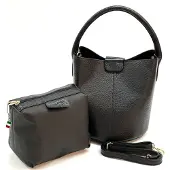 DrachenLeder Bolso de hombro negro