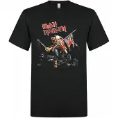 Iron Maiden Camiseta 'Trooper single cover T-Shirt' negro