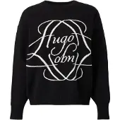 HUGO Jersey 'Siennale' negro / offwhite
