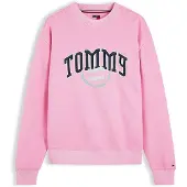 Tommy Hilfiger Sudadera 'Varsity Crest' navy / turquesa / rosa claro / blanco