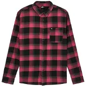 Quiksilver - Motherfly Plaid L/S - Camisa size M, rojo