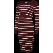 Mamalicious Vestido de punto 'MLNew Siv June' crema / burdeos