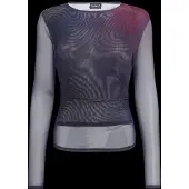 Desigual , Camiseta drapeada tul, Mujer, Poliester, Azul, XS