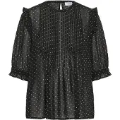 Saint tropez Blusa 'Sabatina' gris claro / negro