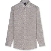Olymp Camisa navy / chocolate / blanco