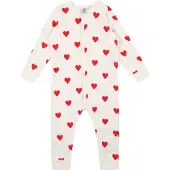 Petit Bateau Mono 'Dors' rojo / blanco natural
