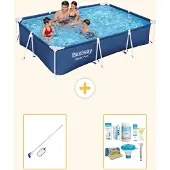 Bestway Steel Pro, rectangular, 300x201x66 cm, de 3 piezas, modelo S22717