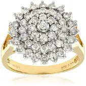 Diamant L'Eternel Anillo 'Cluster-Ring aus 750 Gelbgold mit Diamant' oro