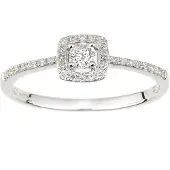 Diamant L'Eternel Anillo 'Verlobungsring aus 375 Weißgold mit Diamant' plata