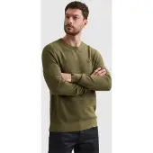 PME Legend Jersey 'Pullover with crewneck and stripe pattern' verde