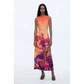 Desigual , Vestido diseñado por Mr. Christian Lacroix, Viscosa, Rojo, XS