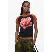 Desigual Camiseta pitaya / rosa pastel / rojizo / negro