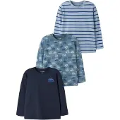 TWO SOON Camiseta azul moteado
