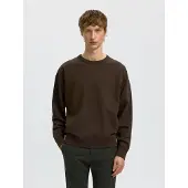 Selected Sudadera 'SLHLuke' marrón oscuro