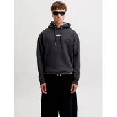 Jack & Jones Sudadera 'JCOCLUB' gris claro / negro / blanco