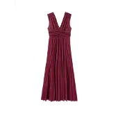Oltre Vestido burdeos
