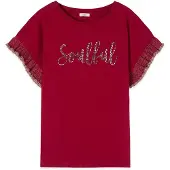 Oltre Camiseta burdeos