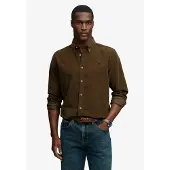 Superdry para hombre. M4011044A Camisa Classic Needle beige (L), Casual, Algodón, Clásico, Manga larga, outlet 2026.