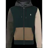 Ralph Lauren para hombre. 710B26093001 Sudadera de punto doble con cremallera negro (L), Casual, Algodón, outlet 2026