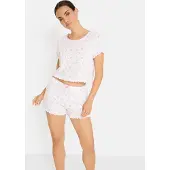 LASCANA Pijama de pantalón corto blanco