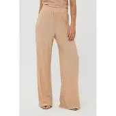 Esqualo Trousers Plisse Glitter Praline Talla: M | Pantalones Outlet | Mujer