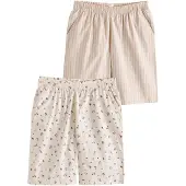 Next Pantalón de pijama crema / ecru / chocolate / magenta