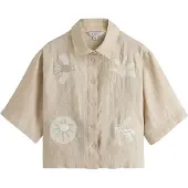 Next Blusa 'N. Premium' beige / beige oscuro / blanco