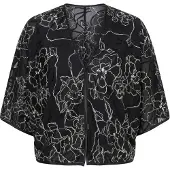 Ulla Popken Blusa negro / blanco